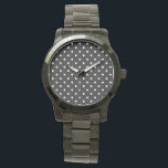 RELOJ DE PULSERA RETRO ROCKABILLY BLACK BLANCO PUNTOS WATCH<br><div class="desc">PATRÓN DELICADO Y CASUAL PARA CUALQUIER OCASIÓN,  PERSONALIZAR AL ESTILO DE OBSERVACIÓN QUE LE AJUSTE</div>