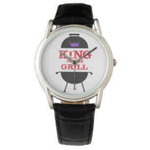 Reloj De Pulsera Rey De La Parrilla, Rojo De La Corona Púrpura Negr