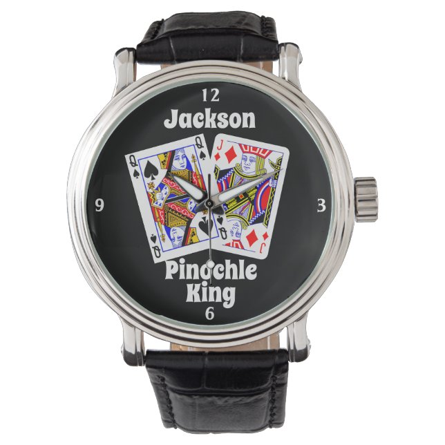 Reloj De Pulsera Rey de Pinochle (Anverso)