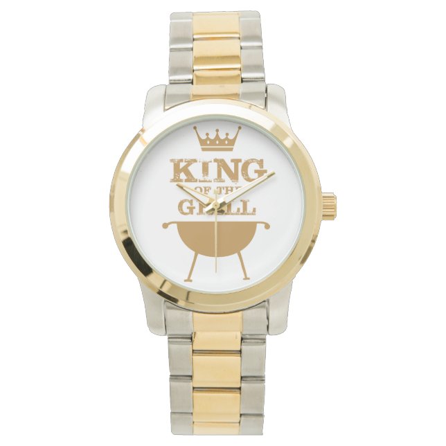 Reloj De Pulsera Rey Del Grill, Oro (Anverso)