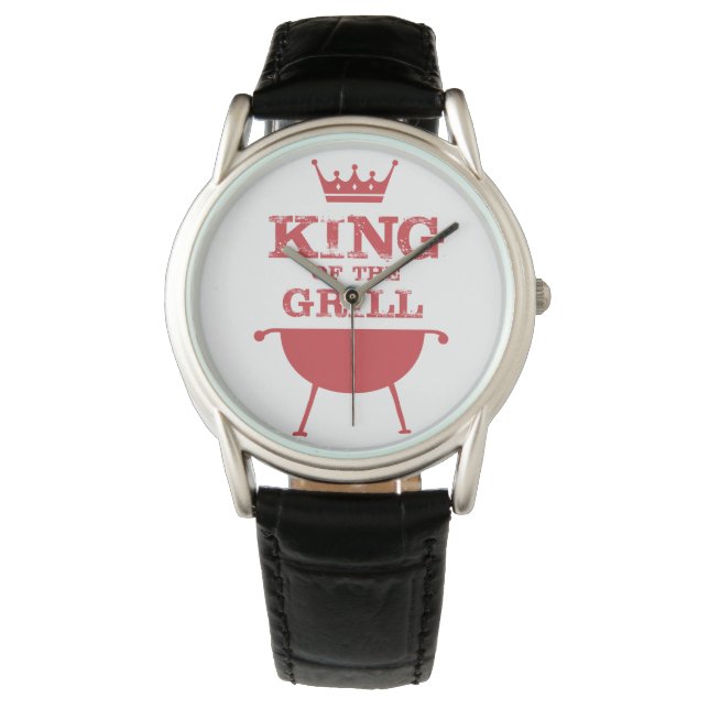 Reloj De Pulsera Rey Del Grill, Rojo (Anverso)