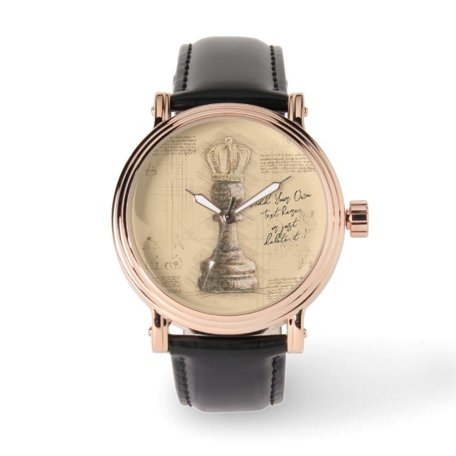 Reloj De Pulsera Rey del peón, regalo del jugador de ajedrez de mod (Anverso)