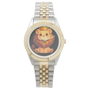 Reloj De Pulsera Rey León Adorable [Producto] Corona Kawaii Regalo 