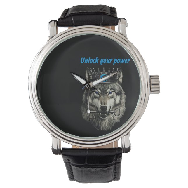 Reloj De Pulsera rey lobo desbloquea tu poder (Anverso)