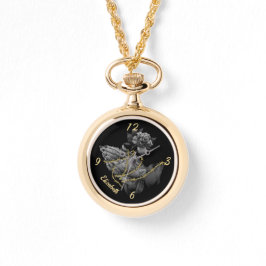 Reloj De Pulsera Rezando las manos con Rosa y Thorns