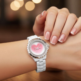 Reloj De Pulsera Rhinestone Love Heart Women's Valentine Watch