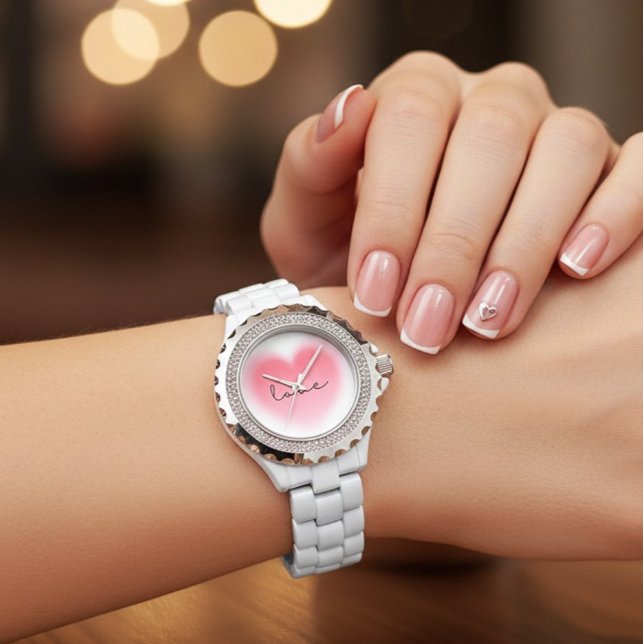 Reloj De Pulsera Rhinestone Love Heart Women's Valentine Watch (Subido por el creador)