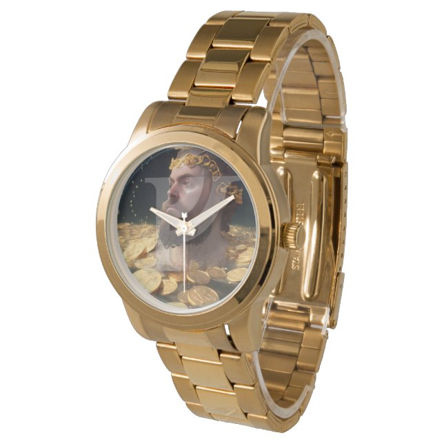 Reloj De Pulsera Rich Man Runet Watch |Feoh Fehu Anglo-Saxon Viking (Angular)