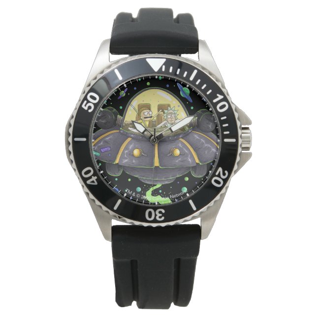 Reloj De Pulsera RICK AND MORTY™ | Gráfico ilustrado de vuelo espac (Anverso)