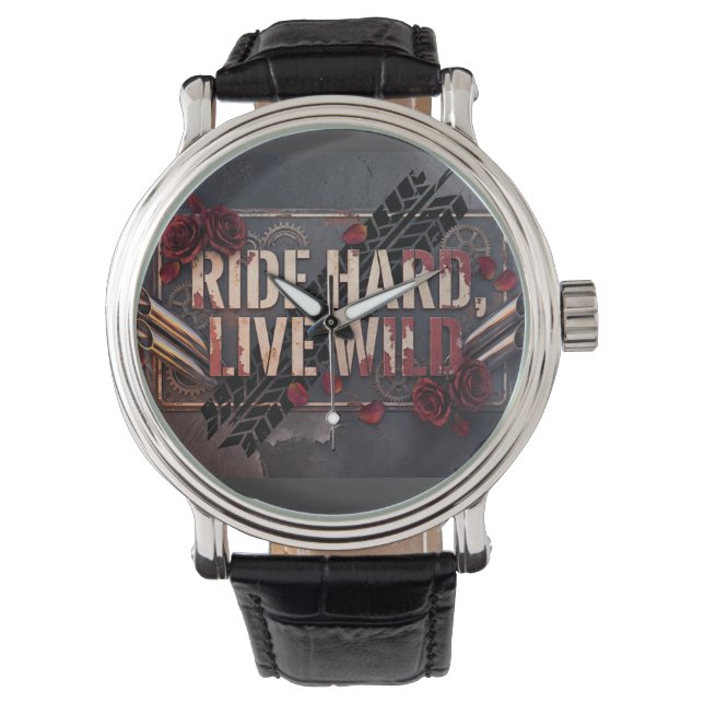 Reloj De Pulsera ride hard live wild (Anverso)