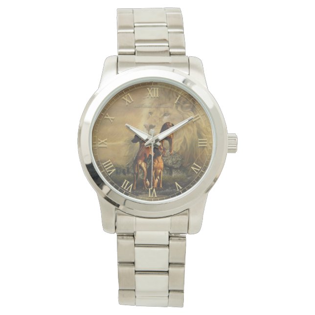 Reloj De Pulsera Ridgeback ruso con león (Anverso)