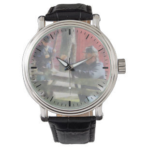 Reloj De Pulsera Rifle de carga de soldado de la Unión