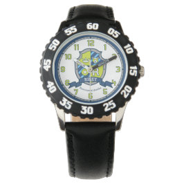 Reloj De Pulsera Riley boys nombra significando azul escudo
