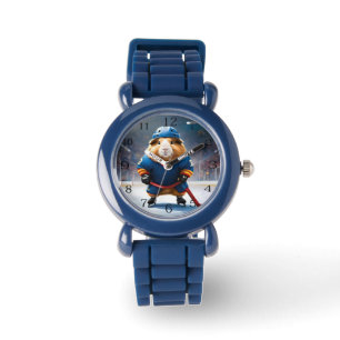 Reloj De Pulsera "Rink Rookie: El cerdo guineano de hockey sobre hi