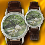Reloj De Pulsera Río Sur 0365 Cuero<br><div class="desc">Pintura de la colección "River South 0365" Personalice en la página del producto o haga clic en el botón "Personalizar" para obtener más opciones de diseño. Diseñado a partir de mi pintura capturando un río que descubrí en un viaje al sur de Puerto Vallarta camino a un rancho Tequila. Situado...</div>
