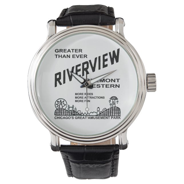 Reloj De Pulsera Riverview Amusement Park, Chicago, IL 1904-1967 (Anverso)