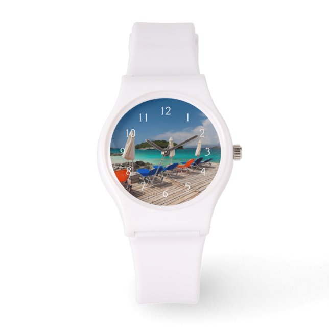 Reloj De Pulsera Riviera albanesa, Ksamil, frente a la playa (Anverso)