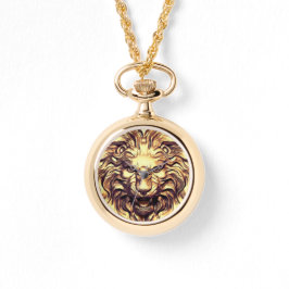 Reloj De Pulsera Roaring Gold Lion Head eWatch