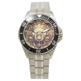 Reloj De Pulsera Roaring Gold Lion Head eWatch