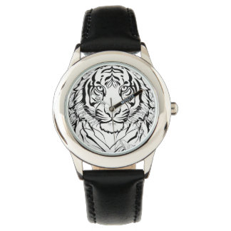 Reloj De Pulsera "Roaring Style: Tiger-Faced Time Pieza"