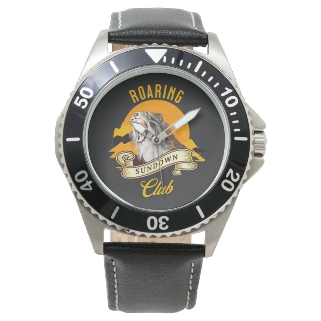 Reloj De Pulsera Roaring Sundown Club Sabertooth Tiger (Anverso)