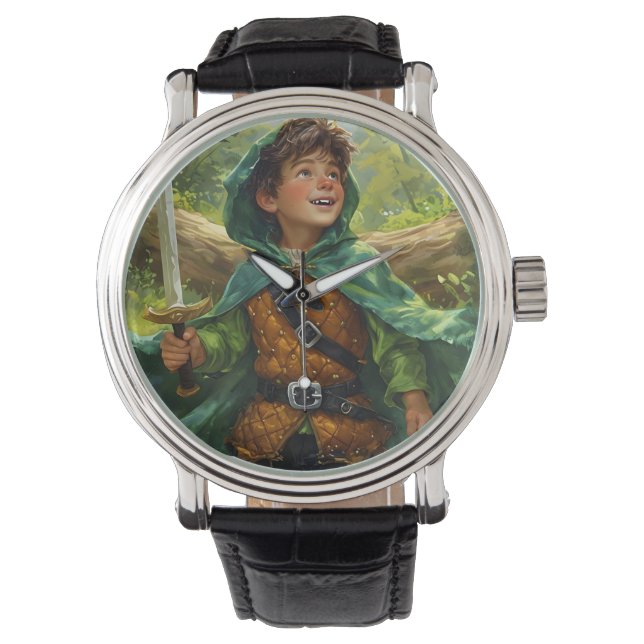 Reloj De Pulsera Robin Hood representado como niño (Anverso)