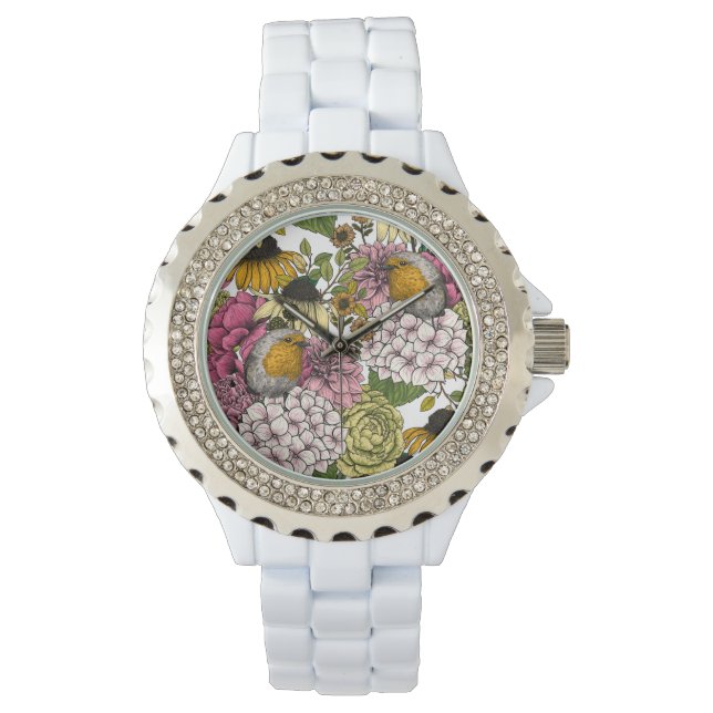 Reloj De Pulsera Robins en el jardín (Anverso)