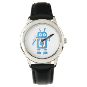 Reloj De Pulsera Robot retro azul