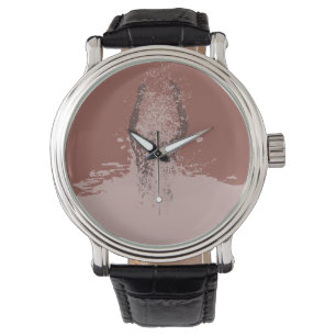 Reloj De Pulsera Rocido de agua del hombre negro y blanco fresco