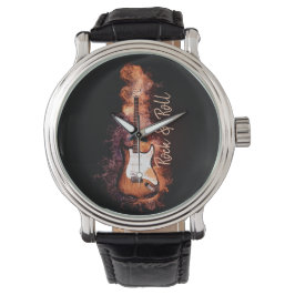 Reloj De Pulsera Rock de guitarra eléctrica y flamencos