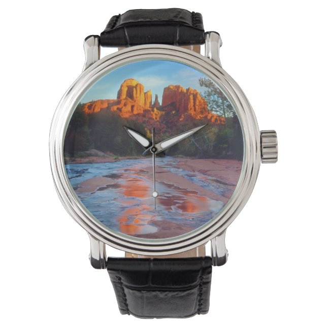 Reloj De Pulsera Rock de la catedral reflejando en el arroyo de rob (Anverso)