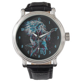 Reloj De Pulsera Rock monogramado en fuerte Metalizado