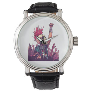 Reloj De Pulsera Rock N� Cráneo � Divertido Concierto de Esqueleto