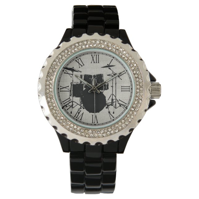 Reloj De Pulsera Rock n Roll Drums (Anverso)
