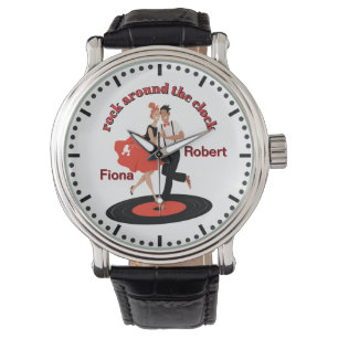 Reloj De Pulsera Rock personalizado alrededor del reloj, retro jive