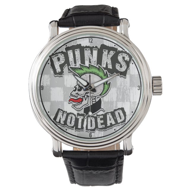 Reloj De Pulsera Rockero de Punk Mohawk sin cráneo muerto (Anverso)
