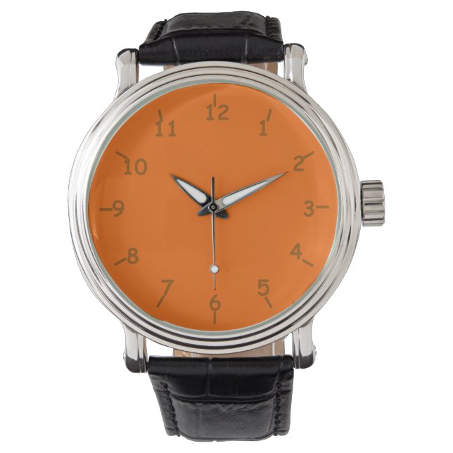 Reloj De Pulsera Rockin' Naranja y Brown (Anverso)