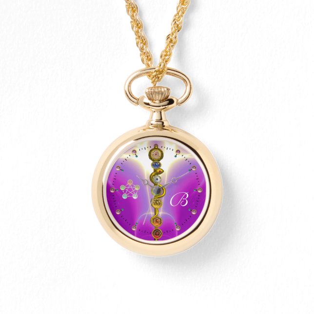 RELOJ DE PULSERA ROD ASCLEPIUS 7 CHAKRAS, YOGA, ENERGÍA ESPIRITUAL  (Anverso)