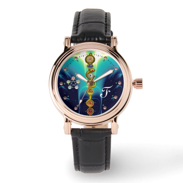 RELOJ DE PULSERA ROD DE ASCLEPIUS 7 CHAKRAS,YOGA ,ENERGÍA ESPIRITUA (Anverso)