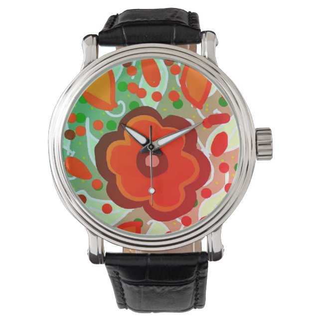 Reloj De Pulsera rojo carnoso (Anverso)