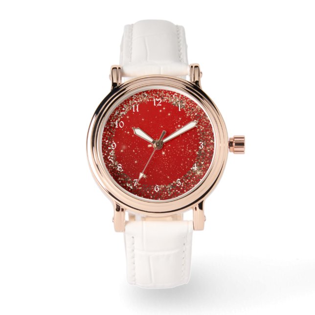 Reloj De Pulsera Rojo de celebración (Anverso)