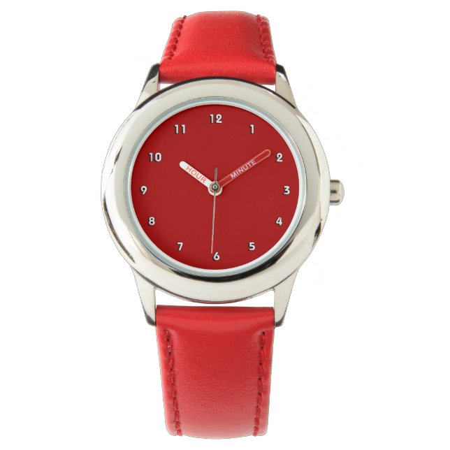 Reloj De Pulsera Rojo en rojo (Anverso)