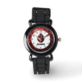 Reloj De Pulsera Rojo ladybug ladybird chispas Nombre personalizado