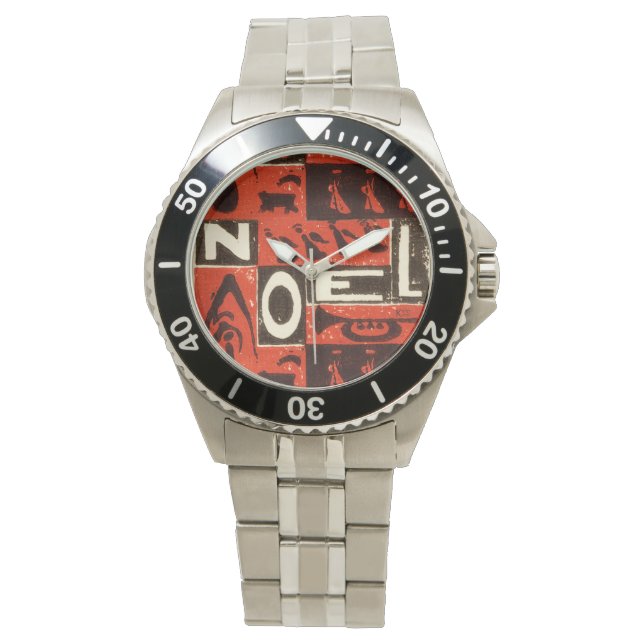 Reloj De Pulsera Rojo Noel (Anverso)