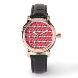 Reloj De Pulsera Rojo Octagon con forma de Ruby Gemstone Julio Birt