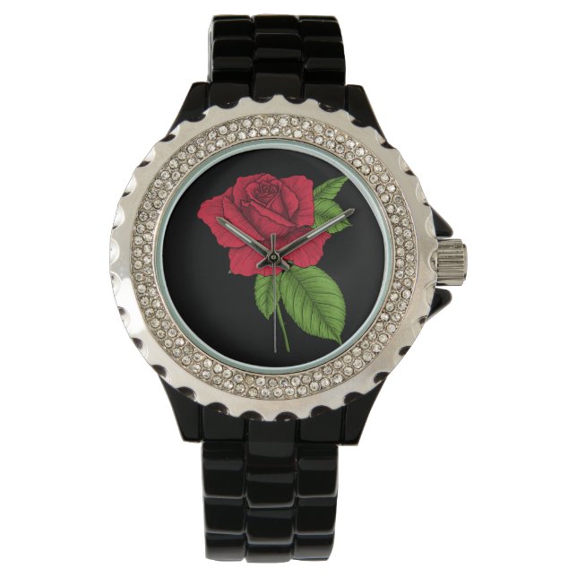 Reloj De Pulsera Rojo rosa 2 (Anverso)