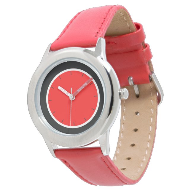 Reloj De Pulsera rojo y negro máximo (Angular)