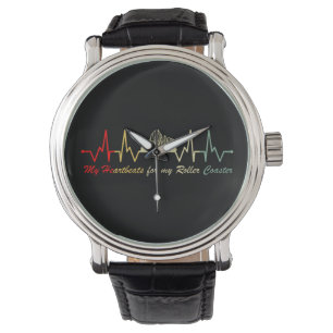 Reloj De Pulsera Roller Coaster Heartbeat Retro