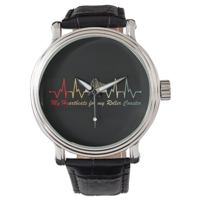 Reloj De Pulsera Roller Coaster Heartbeat Retro (Anverso)