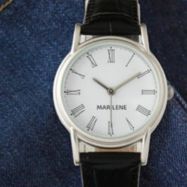 Reloj De Pulsera Roman numeral personalized minimalist elegant name